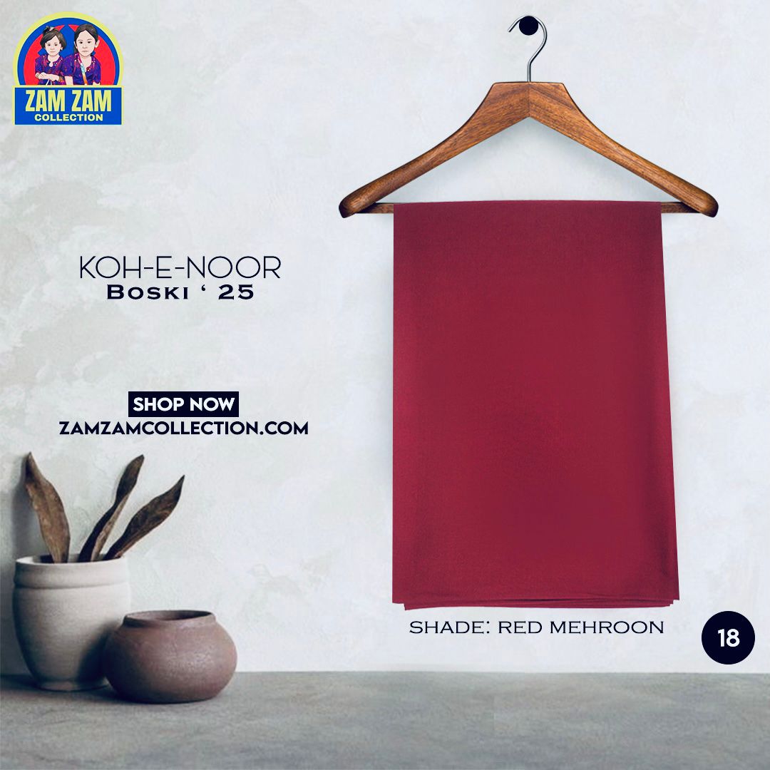 Booski Fabric ( Red Mehroon )